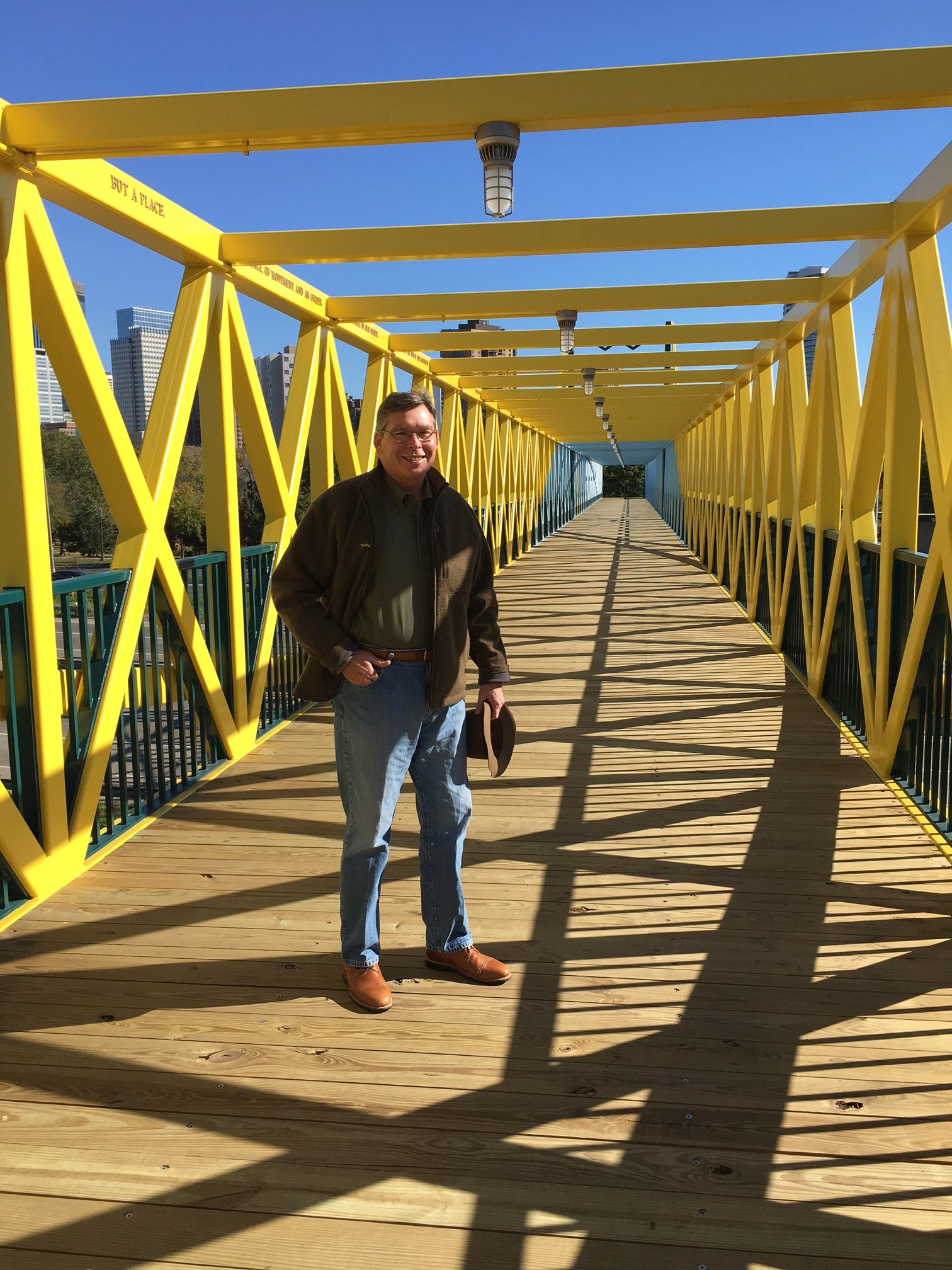 James O'Connor On A Yellow Bridge